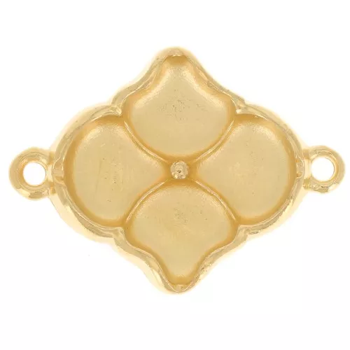 24x18mm Cymbal - spacer for Ginko Duo beads - Kalogeri - Fine Gold Plated x1