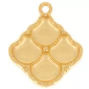 20x18mm Cymbal - Charm for Ginko Duo - Manalis - Fine Gold Plated x1