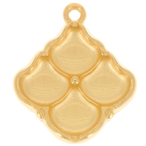 20x18mm Cymbal - Charm for Ginko Duo - Manalis - Fine Gold Plated x1