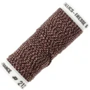 Metallic embroidery braided thread 16 Au ver à soie - Copper Brown 2122 x10m