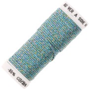 Metallic embroidery braided thread 16 Au ver à soie - Turquoise gold 044 x10m|raw }}