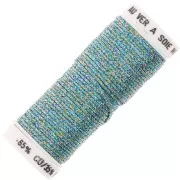 Metallic embroidery braided thread 16 Au ver à soie - Turquoise gold 044 x10m