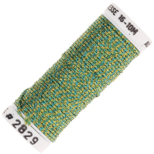 Metallic braided thread 16 Au ver à soie - Anise green Turquoise (2829) x10m