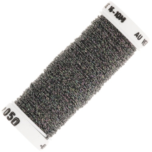 Metallic braided thread 16 Au ver à soie - Anthracite grey Pink (050) x10m