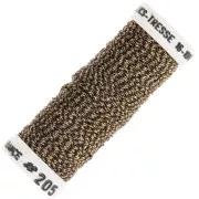 Metallic embroidery braided thread 16 Au ver à soie - Golden Brown (205) x10m