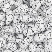 9x5.5mm 2-hole Czech Glass Paisley Duo beads - Ionic White - Jet x10g