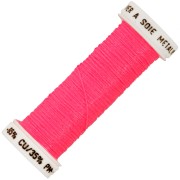 Metallic embroidery braided thread 4 Au ver à soie - Neon Pink 452F x10m