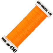 Metallic embroidery braided thread 4 Au ver à soie - Neon orange 458F x10m