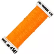 Metallic embroidery braided thread 4 Au ver à soie - Neon orange 458F x10m