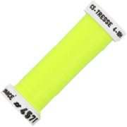 Metallic embroidery braided thread 4 Au ver à soie - Neon yellow 457F x10m