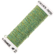 Metallic embroidery braided thread 4 Au ver à - Anise green Turquoise (2829) x10m