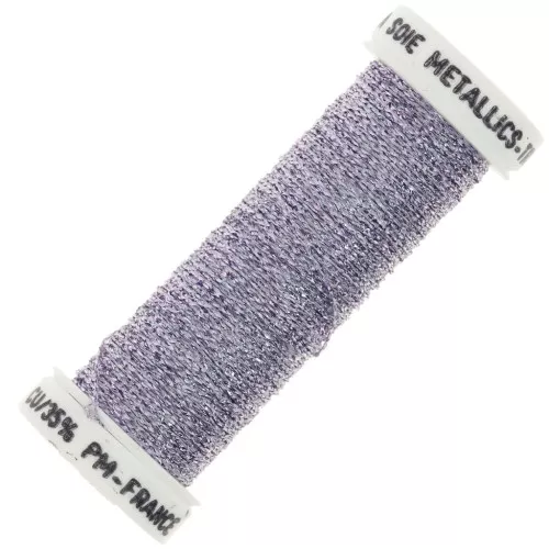 Metallic embroidery braided thread 4 Au ver à soie - Lavender (1523) x10m