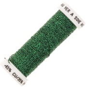 Metallic embroidery braided thread 4 Au ver à soie - Dark green 840 x10m