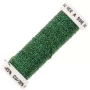 Metallic embroidery braided thread 4 Au ver à soie - Dark green 840 x10m