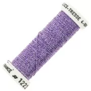Metallic embroidery braided thread 4 Au ver à soie - Amethyst (1223) x10m