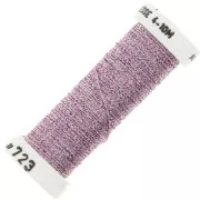 Metallic embroidery braided thread 4 Au ver à soie - Orchid (723) x10m