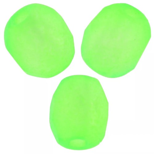 6mm Fire polished beads - Green Neon Mat x25