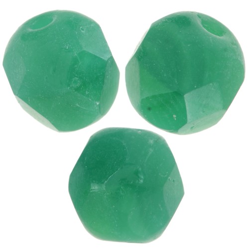 6mm Fire polished beads - Chrysoprase x25