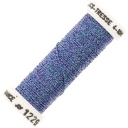 Metallic embroidery braided thread 4 Au ver à soie - Turquoise violet (1229) x10m|raw }}