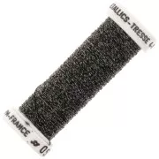 Metallic embroidery braided thread 4 Au ver à so - Gris anthracite Rose (050) x10m