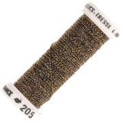 Metallic embroidery braided thread 4 Au ver à soie - Golden Brown (205) x10m|raw }}