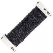 Metallic embroidery braided thread 4 Au ver à soie - Bleu Nuit Brun (060) x10m