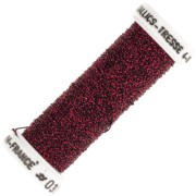 Metallic embroidery braided thread 4 Au ver à soie - Red Black (038) x10m|raw }}