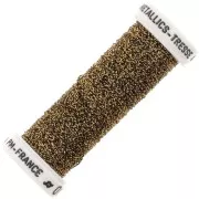 Metallic embroidery braided thread 4 Au ver à soie - Antique Gold (004) x10m