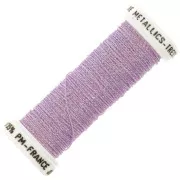 Metallic embroidery braided thread 4 Au ver à soie - Light purple (048) x10m