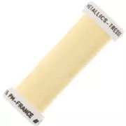 Metallic embroidery braided thread 4 Au ver à soie - Yellow straw (091) x10m