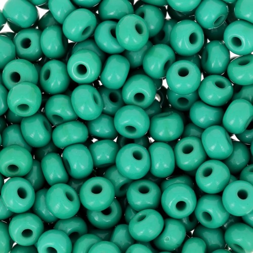 Preciosa Seed Beads 6/0 4 mm - Opaque Dark Green x 20 g