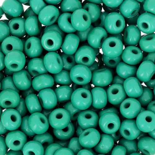 Preciosa Seed Beads 6/0 4 mm - Opaque Dark Green x 20 g