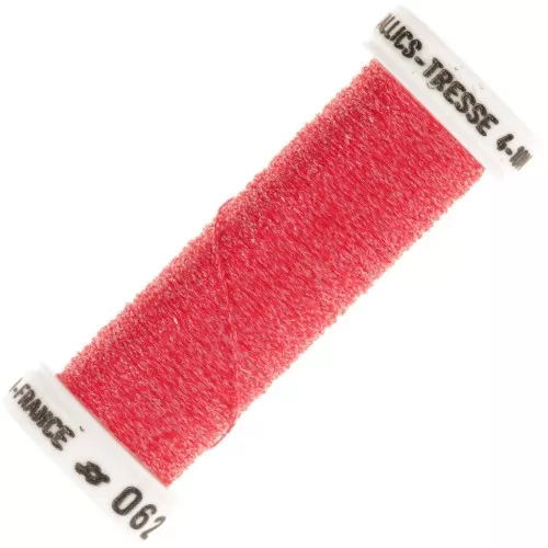 Metallic embroidery braided thread 4 Au ver à soie - Brick (062) x10m