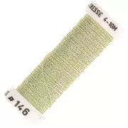 Metallic embroidery braided thread 4 Au ver à soie - Light gold (146) x10m