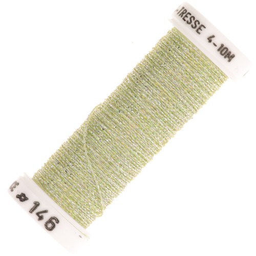 Metallic embroidery braided thread 4 Au ver à soie - Light gold (146) x10m