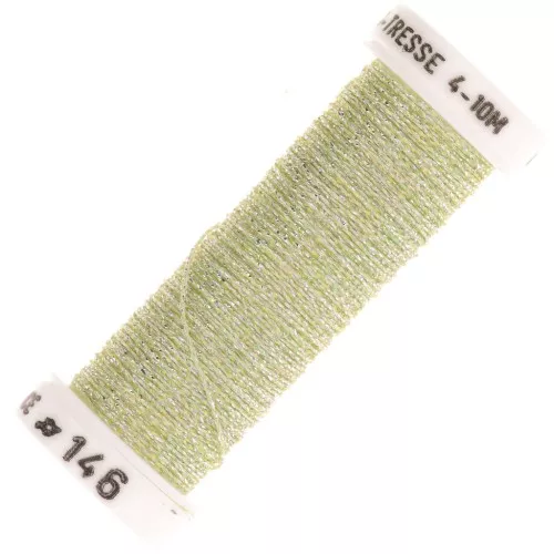Metallic embroidery braided thread 4 Au ver à soie - Light gold (146) x10m