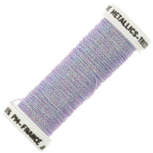 Metallic embroidery braided thread 4 Au ver à soie - Iridescent violet 4749 x10m
