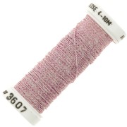 Metallic embroidery braided thread 4 Au ver à soie - Iridescent pink (3607) x10m|raw }}