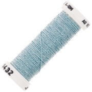 Metallic embroidery braided thread 4 Au ver à soie - Iridescent blue (1432) x10m