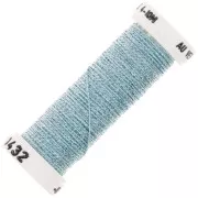 Metallic embroidery braided thread 4 Au ver à soie - Iridescent blue (1432) x10m