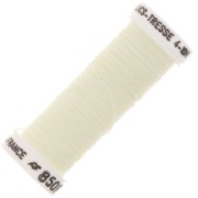 Metallic embroidery braided thread 4 Au ver à soie - Ivory (850F) x10m