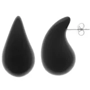 31x17mm Acrylic Drop Earrings - Black x2