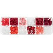 Preciosa Ornela bead assortment - Red - White x200g|raw }}