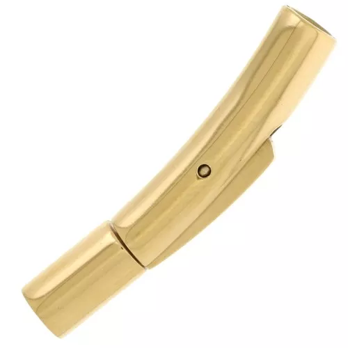 30x5mm Stainless steel 316L Clip clasp for 3mm cord - Gold x1