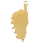 Corse pendant 20x9 mm - 304 stainless steel, gold-plated x1