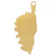 Corse pendant 20x9 mm - 304 stainless steel, gold-plated x1