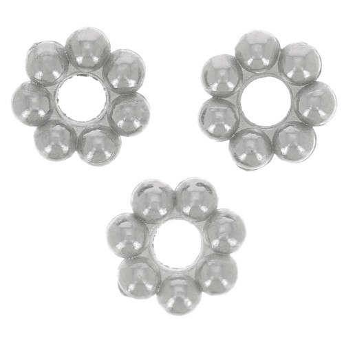 3mm 304L stainless steel spacer flower x10