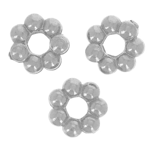 5mm 304L stainless steel spacer flower x10