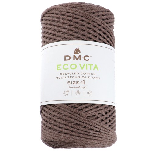 DMC 3mm recycled cotton cord spool - Eco Vita 4 - Chestnut x 200m