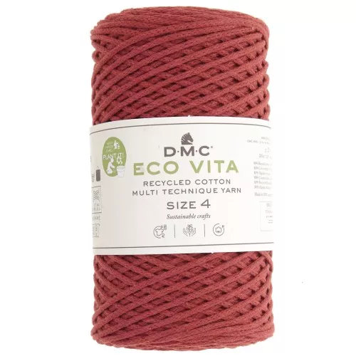 DMC 3mm recycled cotton cord spool - Eco Vita 4 - Rust x 200m